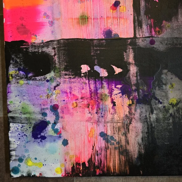 HANDCRAFTED Abstract Painting HANDPAINTED Wall Art Decor HANDMADE Artwork 22x28 - Picture 11 of 17